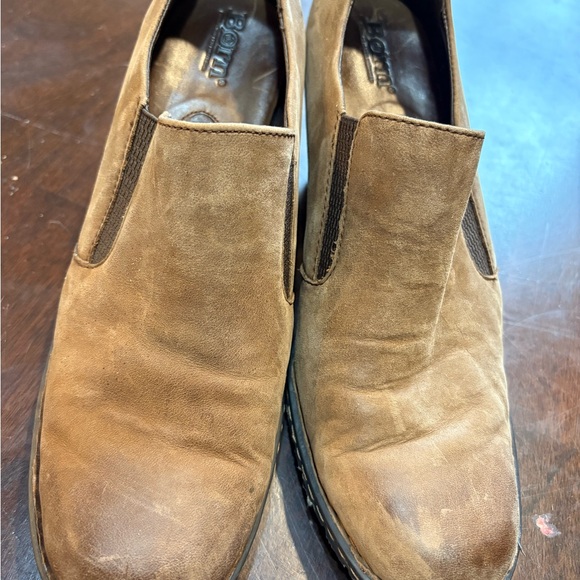 Born Women's Brown Leather Heeled Slip On Boots 8.5 - Picture 5 of 6